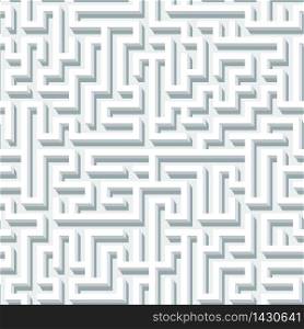 Maze seamless pattern with white endless tiled labyrinth for fabric or wallpaper