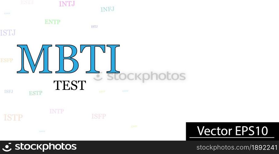 MBTI test. Vector graphics. Web banner Vector EPS10. MBTI test. Vector graphics. Web, banner. Place for your text.