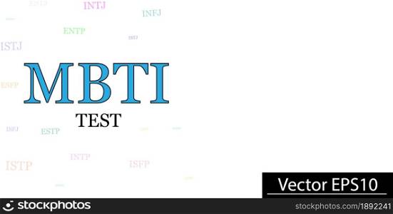 MBTI test. Vector graphics. Web banner Vector EPS10. MBTI test. Vector graphics. Web, banner. Place for your text.