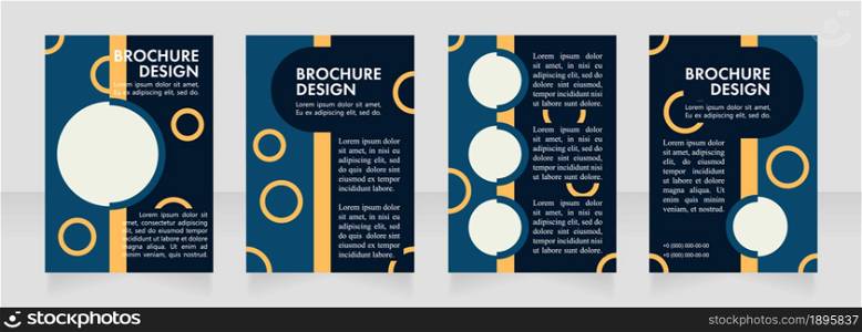 Meal delivery service promotion blank brochure layout design. Vertical poster template set with empty copy space for text. Premade corporate reports collection. Editable flyer paper pages. Meal delivery service promotion blank brochure layout design