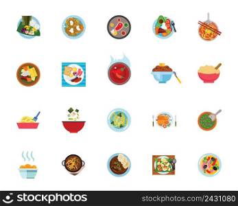 Meal icon set Can be used for topics like restaurant, national cuisine, cooking, gastronomy, dinner