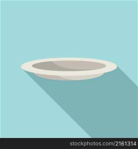 Meal plate icon flat vector. Dinner plate. Food meal. Meal plate icon flat vector. Dinner plate