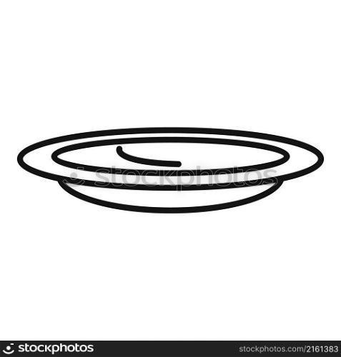 Meal plate icon outline vector. Dinner plate. Food meal. Meal plate icon outline vector. Dinner plate