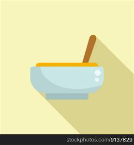 Meal product icon flat vector. School food. Tasty pack. Meal product icon flat vector. School food