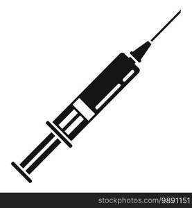 Measles syringe icon. Simple illustration of measles syringe vector icon for web design isolated on white background. Measles syringe icon, simple style