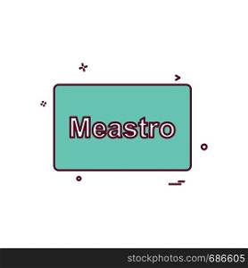 Meastro card design vector