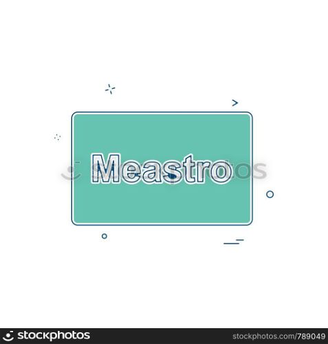 Meastro card design vector