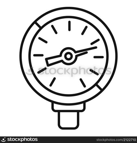 Measure manometer icon outline vector. Gas pressure. Air gauge. Measure manometer icon outline vector. Gas pressure