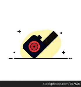 Measure, Measuring, Tape, Tool Business Flat Line Filled Icon Vector Banner Template