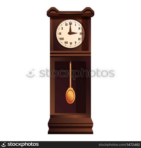 Measure pendulum clock icon. Cartoon of measure pendulum clock vector icon for web design isolated on white background. Measure pendulum clock icon, cartoon style