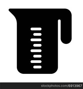 measuring cup, icon on isolated background