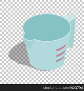 Measuring cup isometric icon 3d on a transparent background vector illustration. Measuring cup isometric icon