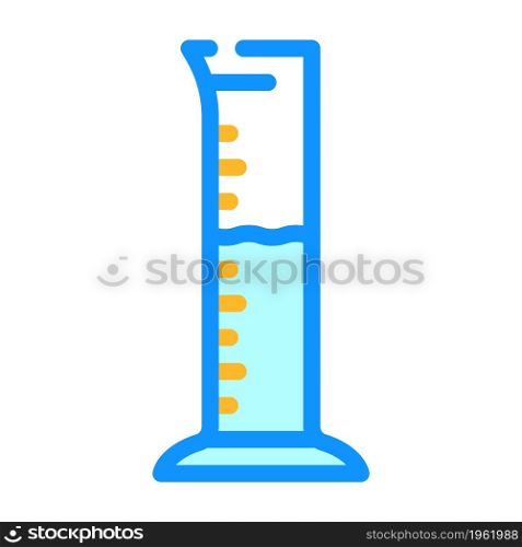 measuring cylinder color icon vector. measuring cylinder sign. isolated symbol illustration. measuring cylinder color icon vector illustration