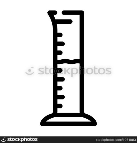 measuring cylinder line icon vector. measuring cylinder sign. isolated contour symbol black illustration. measuring cylinder line icon vector illustration