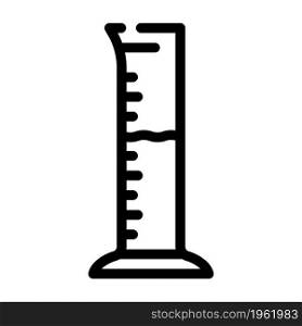 measuring cylinder line icon vector. measuring cylinder sign. isolated contour symbol black illustration. measuring cylinder line icon vector illustration