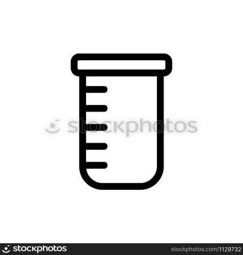 measuring glass icon vector. A thin line sign. Isolated contour symbol illustration. measuring glass icon vector. Isolated contour symbol illustration