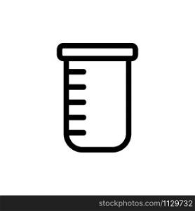 measuring glass icon vector. A thin line sign. Isolated contour symbol illustration. measuring glass icon vector. Isolated contour symbol illustration