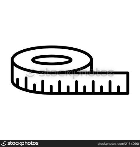 Measuring tape icon vector sign and symbol on trendy design