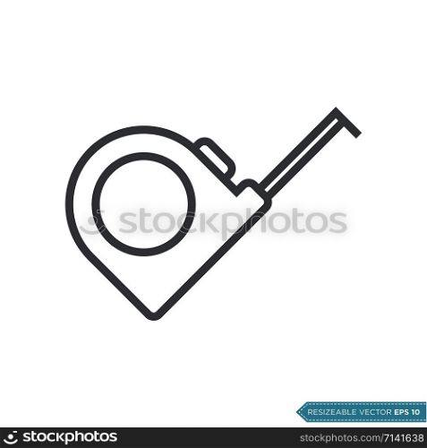 Measuring tape Icon Vector Template
