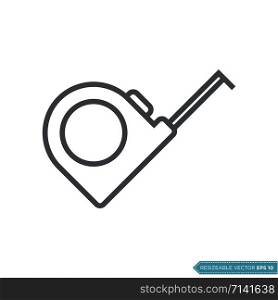 Measuring tape Icon Vector Template