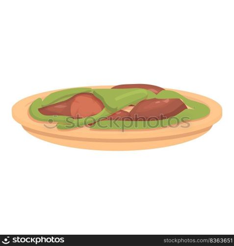 Meat australian roll icon cartoon vector. Chicken food. Dinner menu. Meat australian roll icon cartoon vector. Chicken food