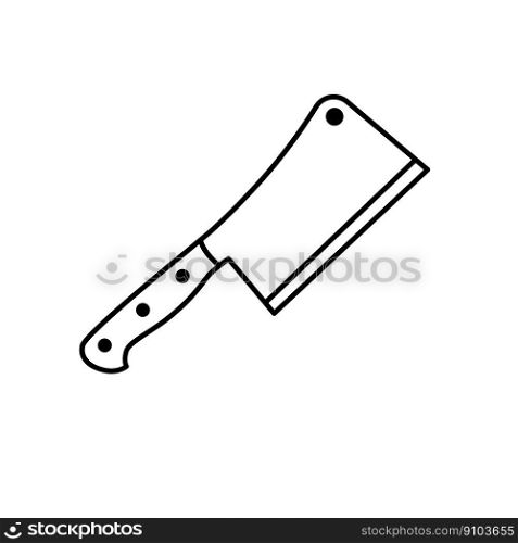 Meat cleaver icon vector design template