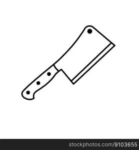 Meat cleaver icon vector design template