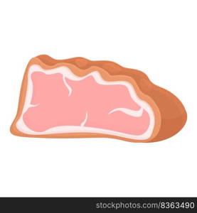 Meat cooking icon cartoon vector. Beef food. Raw ham. Meat cooking icon cartoon vector. Beef food