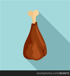 Meat flesh icon. Flat illustration of meat flesh vector icon for web design. Meat flesh icon, flat style