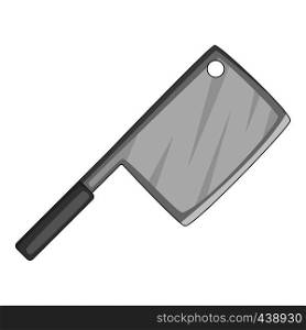 Meat knife icon in monochrome style isolated on white background vector illustration. Meat knife icon monochrome