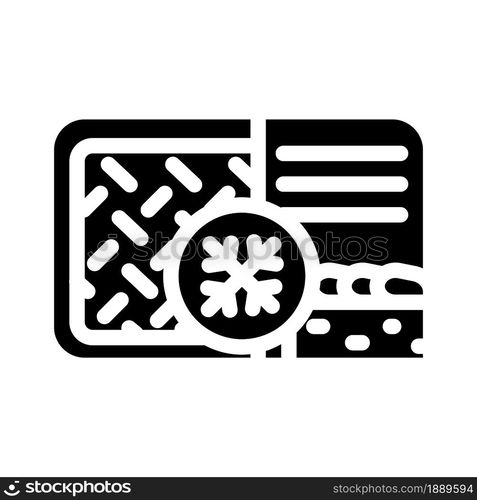 meat pie frozen dish glyph icon vector. meat pie frozen dish sign. isolated contour symbol black illustration. meat pie frozen dish glyph icon vector illustration