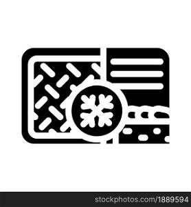 meat pie frozen dish glyph icon vector. meat pie frozen dish sign. isolated contour symbol black illustration. meat pie frozen dish glyph icon vector illustration