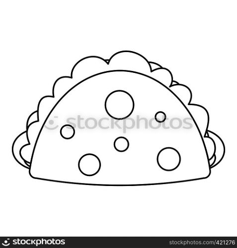 Meat pie icon. Outline illustration of meat pie vector icon for web. Meat pie icon, outline style