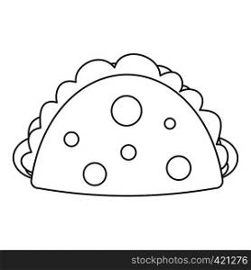 Meat pie icon. Outline illustration of meat pie vector icon for web. Meat pie icon, outline style