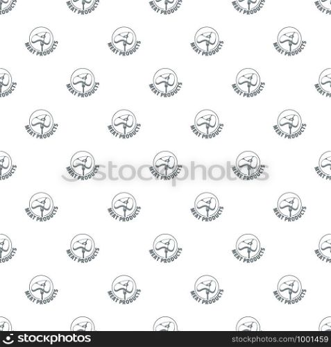 Meat products pattern vector seamless repeat for any web design. Meat products pattern vector seamless