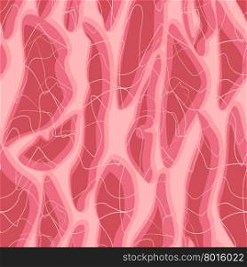 Meat seamless pattern. Pink texture of fresh pork meat. Vector background&#xA;