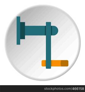 Mechanic detail icon in flat circle isolated on white vector illustration for web. Mechanic detail icon circle