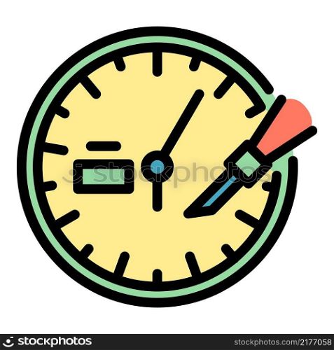 Mechanic watch repair icon. Outline mechanic watch repair vector icon color flat isolated. Mechanic watch repair icon color outline vector