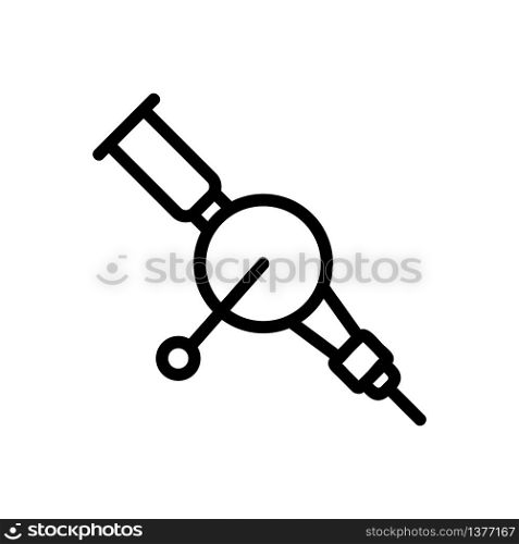 mechanical drill icon vector. mechanical drill sign. isolated contour symbol illustration. mechanical drill icon vector outline illustration
