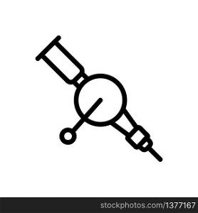 mechanical drill icon vector. mechanical drill sign. isolated contour symbol illustration. mechanical drill icon vector outline illustration