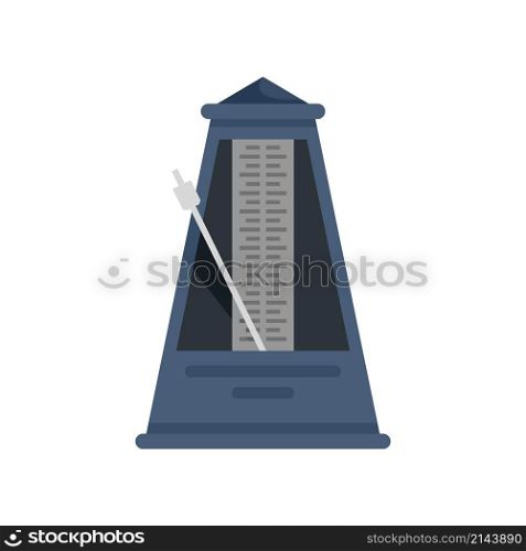 Mechanical metronome icon. Flat illustration of mechanical metronome vector icon isolated on white background. Mechanical metronome icon flat isolated vector