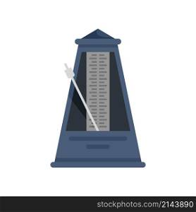 Mechanical metronome icon. Flat illustration of mechanical metronome vector icon isolated on white background. Mechanical metronome icon flat isolated vector