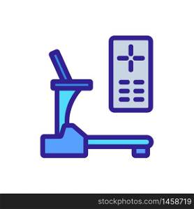 mechanical treadmill with remote control icon vector. mechanical treadmill with remote control sign. color symbol illustration. mechanical treadmill with remote control icon vector outline illustration