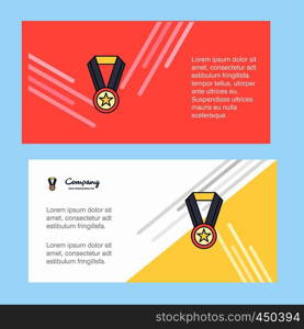 Medal abstract corporate business banner template, horizontal advertising business banner.