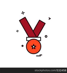medal award icon design vector