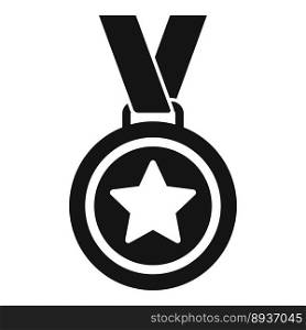 Medal award icon simple vector. Winner reward. Success victory. Medal award icon simple vector. Winner reward