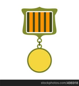 Medal award military flat icon isolated on white background. Medal award military flat icon
