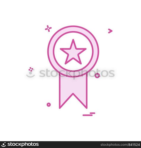 medal award star icon vector design