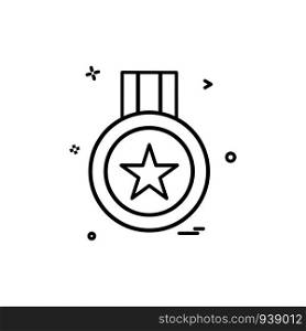 medal award victory icon vector design
