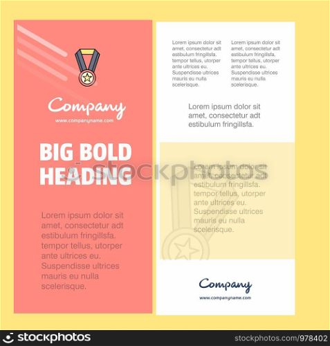 Medal Business Company Poster Template. with place for text and images. vector background